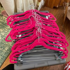 Pink clothes hangers , 24 count